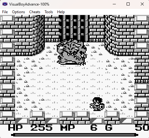 Final Fantasy Adventure Start of Game